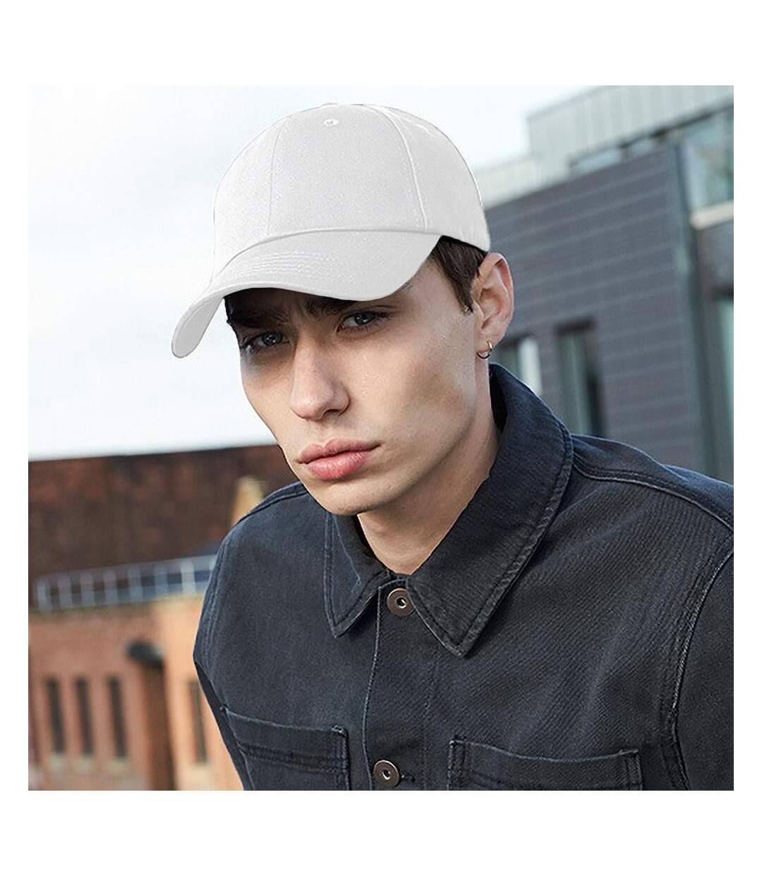 Casquette Baseball Adulte Unisexe Blanc Beechfield-1