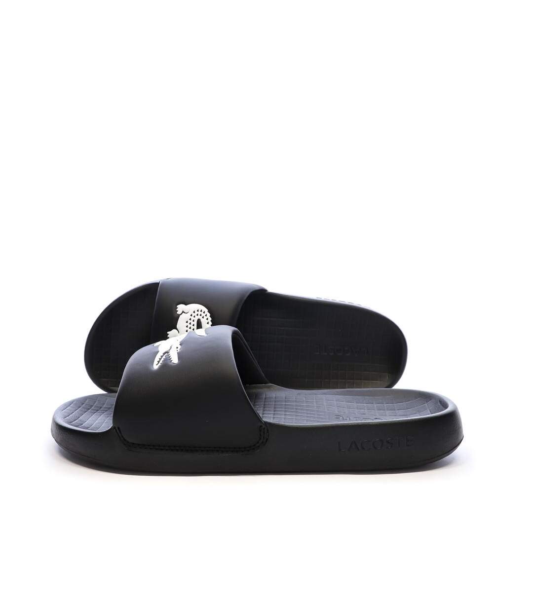 Claquettes noir homme lacoste serve slide 1.0-1