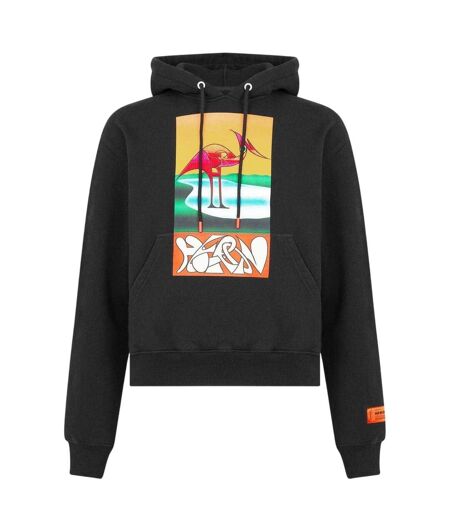 Mens Abstract Hoodie Black Heron Preston