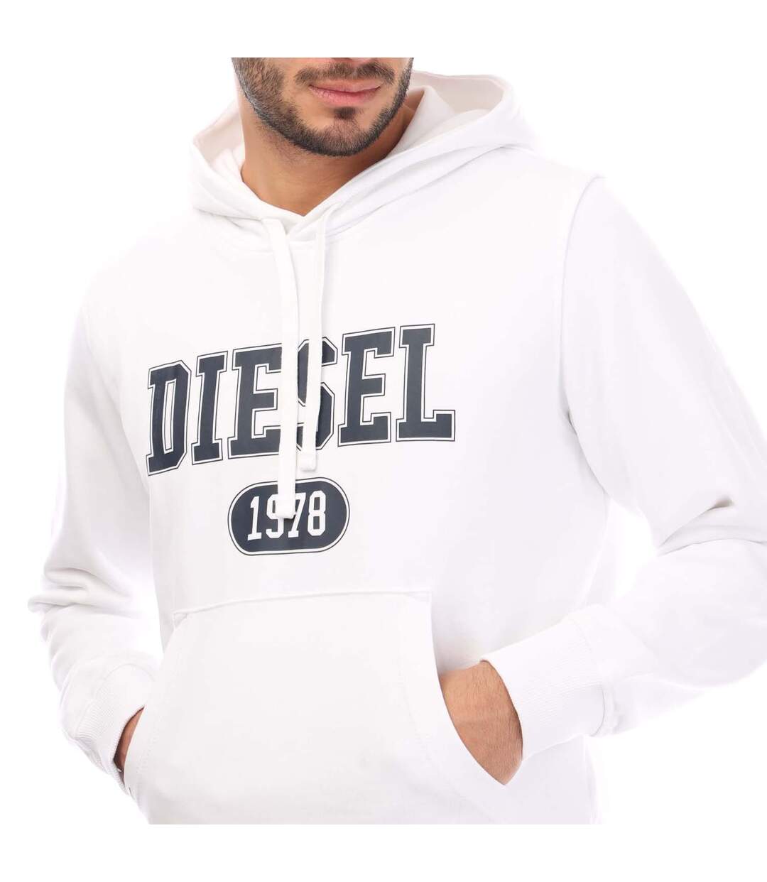 Mens S-ginn 1-b Hoodie White Diesel-4