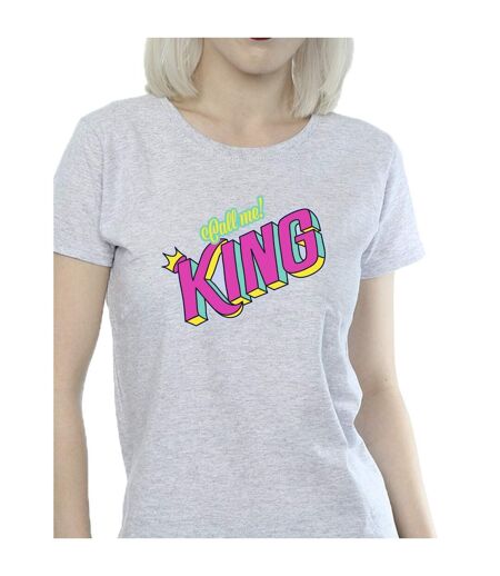 Disney T-shirt en coton classique Le Roi Lion Femme/Ladies (Gris sportif) - UTBI25306