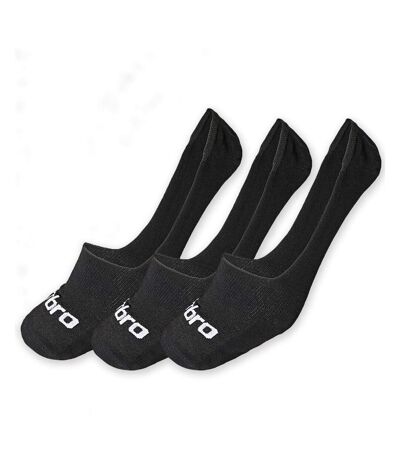 Pack 3 paires Chaussettes invisibles noires homme/femme Umbro - 38/40