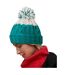 Unisex Adults Apres Cuffed Beanie Emerald Soft White Beechfield-2