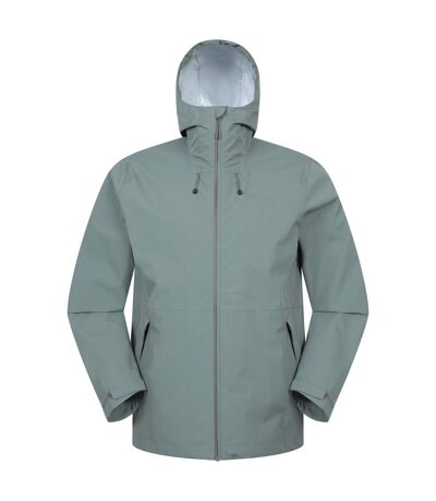Mens hill packable waterproof jacket green Mountain Warehouse