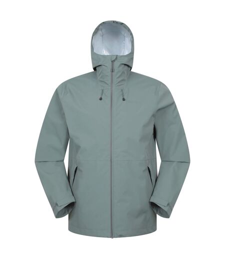 Mens hill packable waterproof jacket green Mountain Warehouse