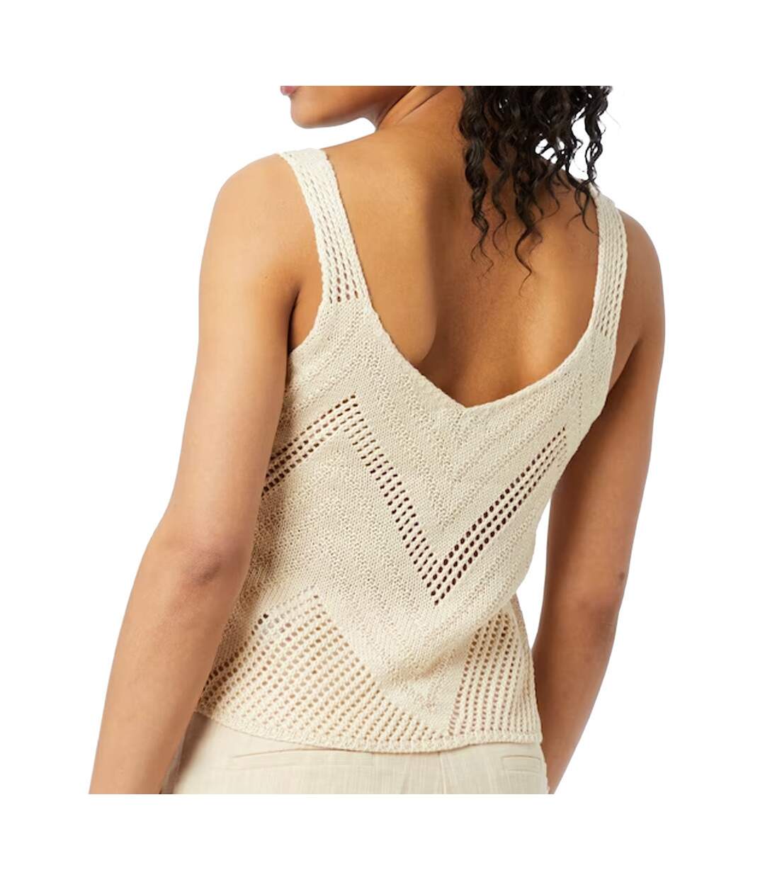 Débardeur maille Beige Femme JDY Sun