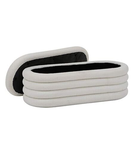 Banc coffre en bouclette GIULIA - Blanc