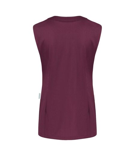 Womens/ladies Essential Sleeveless Work Tunic Aubergine Karlowsky
