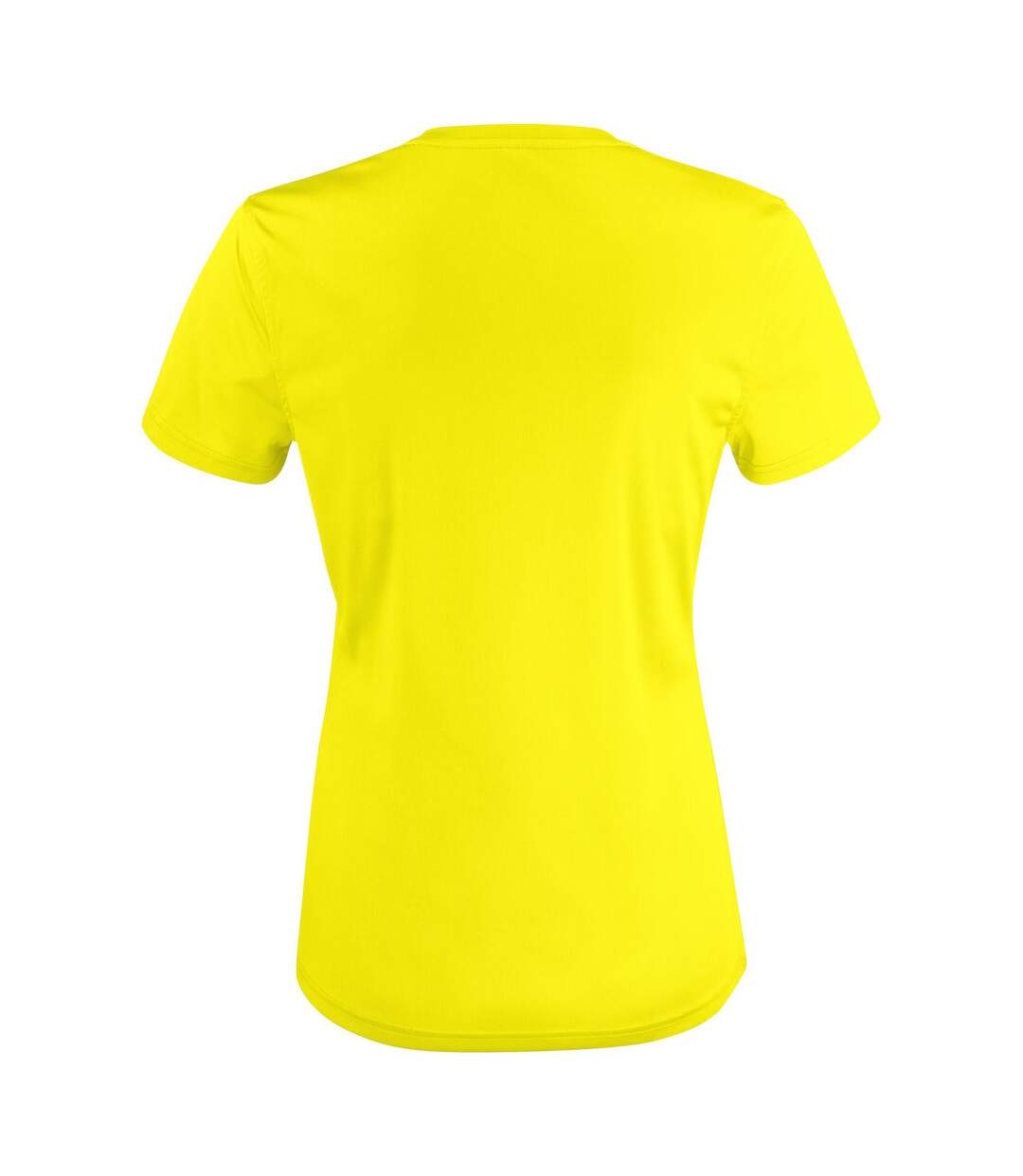 T-shirt basic active femme jaune fluo Clique-2