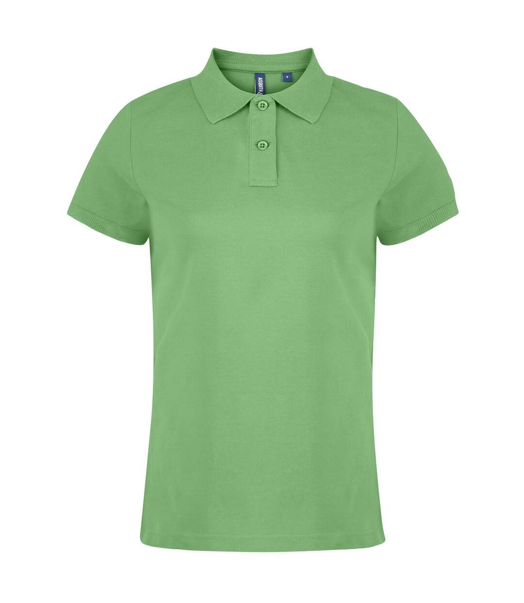 Polo uni femme vert citron Asquith & Fox