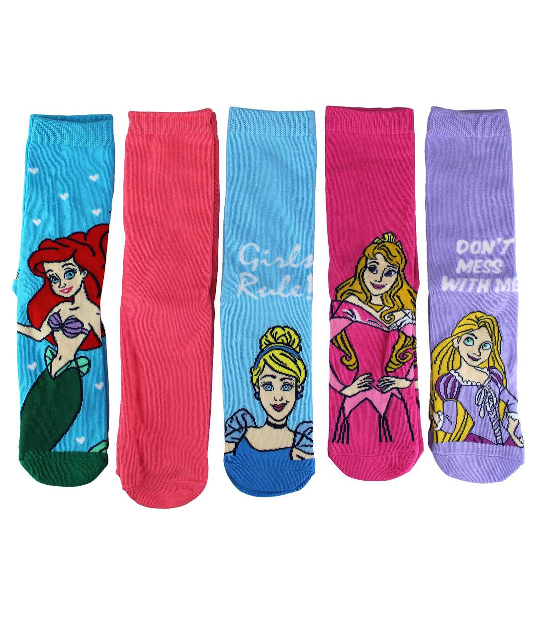 Ladies 5 Pack Princess Socks | Cute Funny Novelty Disney Socks | Disney Gifts-4