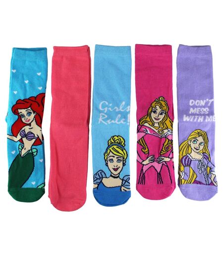 Ladies 5 Pack Princess Socks | Cute Funny Novelty Disney Socks | Disney Gifts