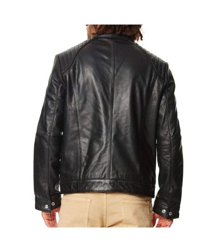 Veste en cuir Noire Homme Schott Jules - S