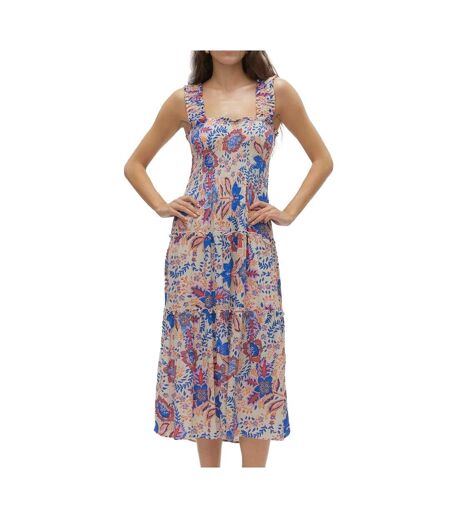 Robe bleu/beige/rose femme vero moda menny