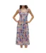 Robe bleu/beige/rose femme vero moda menny-1
