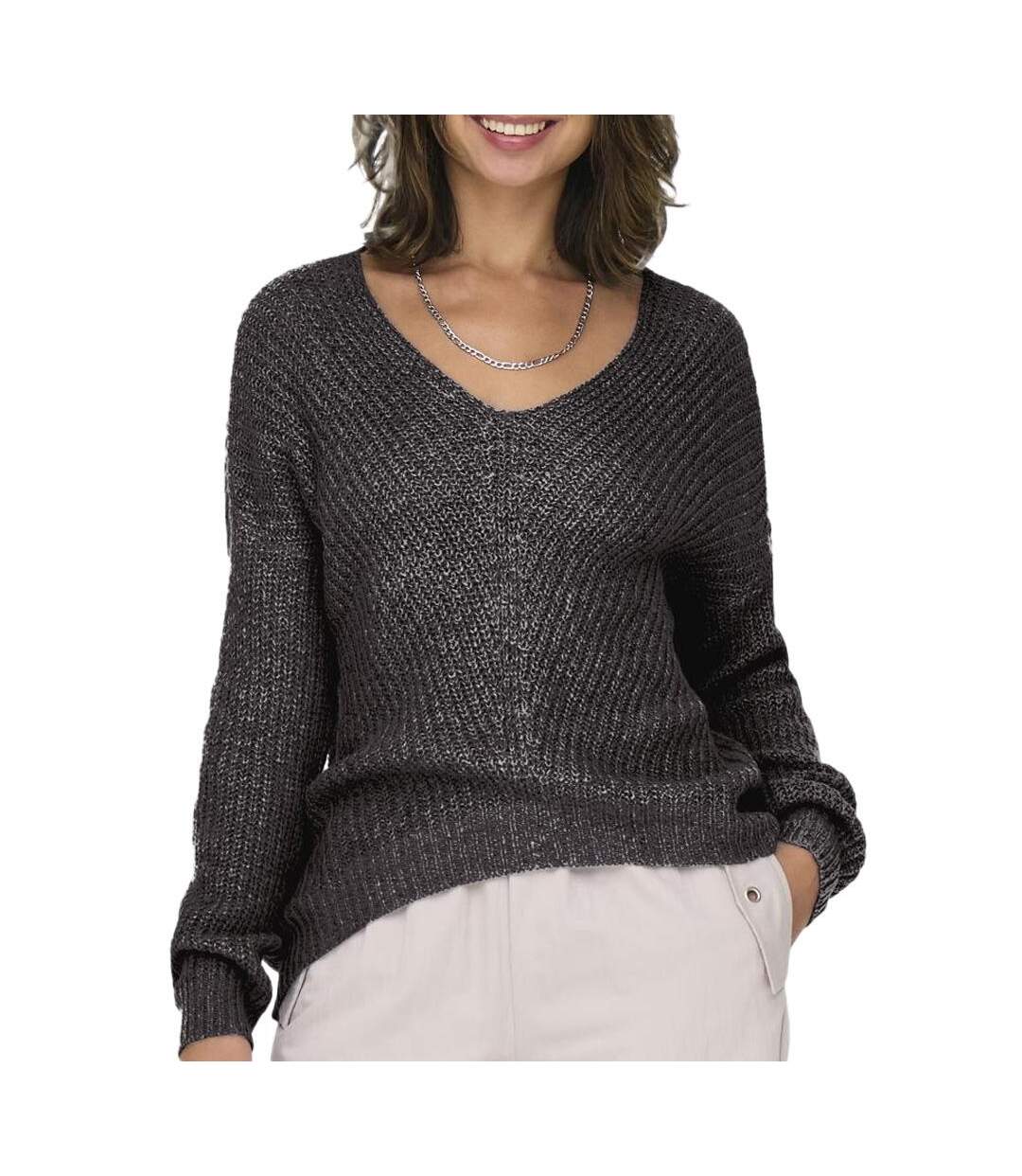 Pull marron femme jdy megann-1