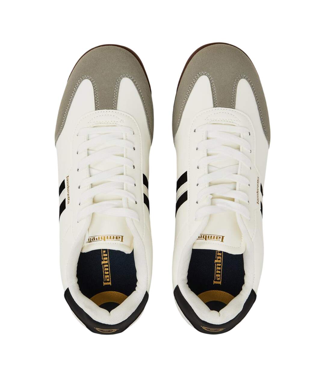 Baskets Tackle Homme Blanc Noir Lambretta-3