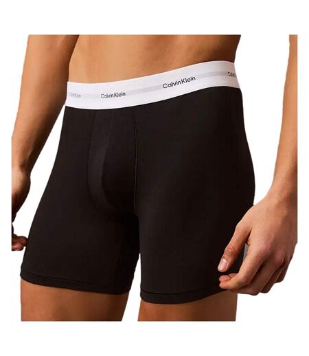 x3 boxers noir/blanc  homme calvin klein jeans brief - l