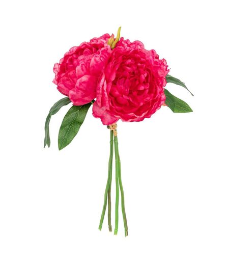 Bouquet de Fleurs 4 Pivoines 30cm Rose Blush