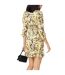 Robe Courte Motif/style Imprimé Léopard Femme Jaune Marron Hugo-2