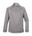 Henbury Mens Quarter Zip Long Sleeve Top (Gray Marl) - UTRW4845