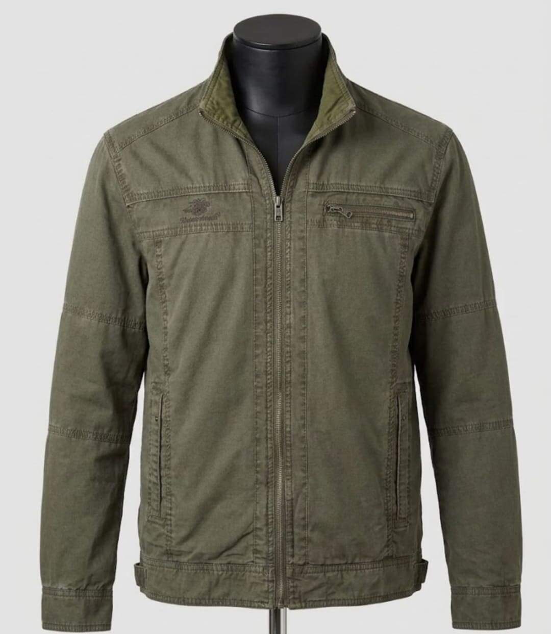 WINCHESTER BRYAN1 — Blouson zippé gris : confort respirant en pur coton-3