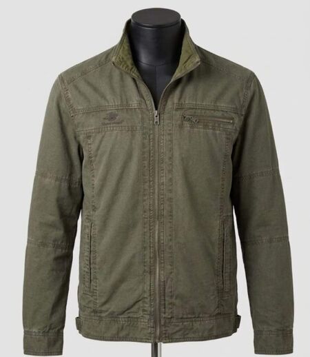 WINCHESTER BRYAN1 — Blouson zippé gris : confort respirant en pur coton