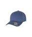 Childrens/kids Wooly Combed Baseball Cap China Blue Flexfit-3