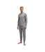 Mens Waffle Knit Jogging Bottoms Grey Boss-1