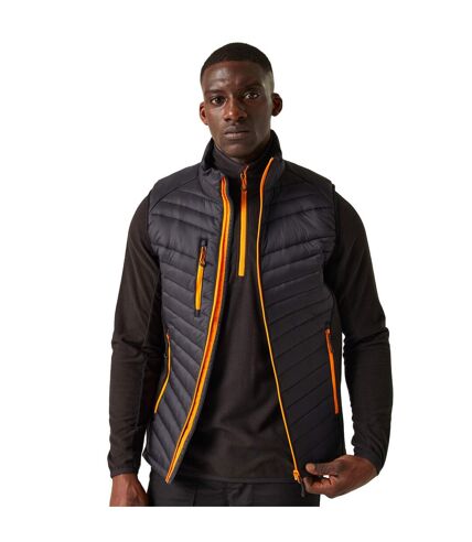 Mens navigate quilted hybrid gilet black/orange pop Regatta