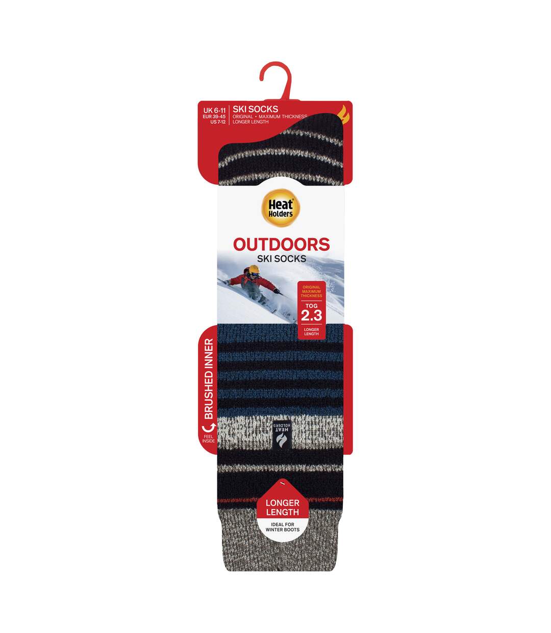 Chaussettes thermiques à motifs de ski pour hommes-2