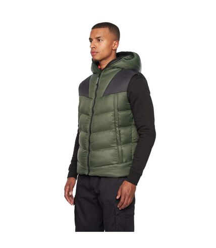 Mens raymax vest dark olive Duck and Cover