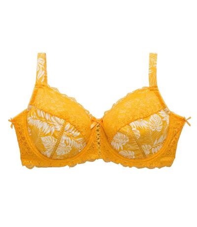 Soutien-gorge à armatures grand maintien jaune/ivoire Elena