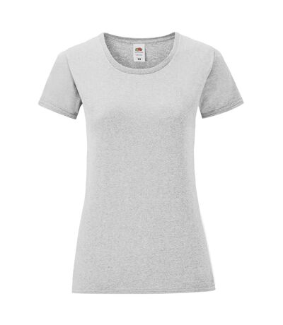 Fruit Of The Loom Womens/Ladies Iconic T-Shirt (Heather Grey) - UTPC3400