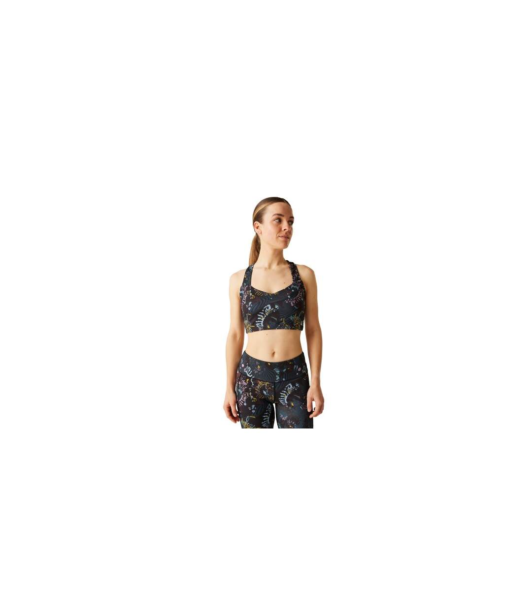 Womens/ladies Swift Iii Sports Bra Black Print Dare 2B-1