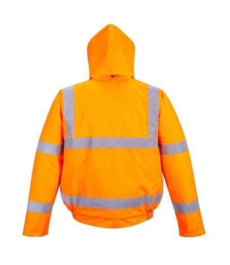 Mens hi-vis safety bomber jacket orange Portwest