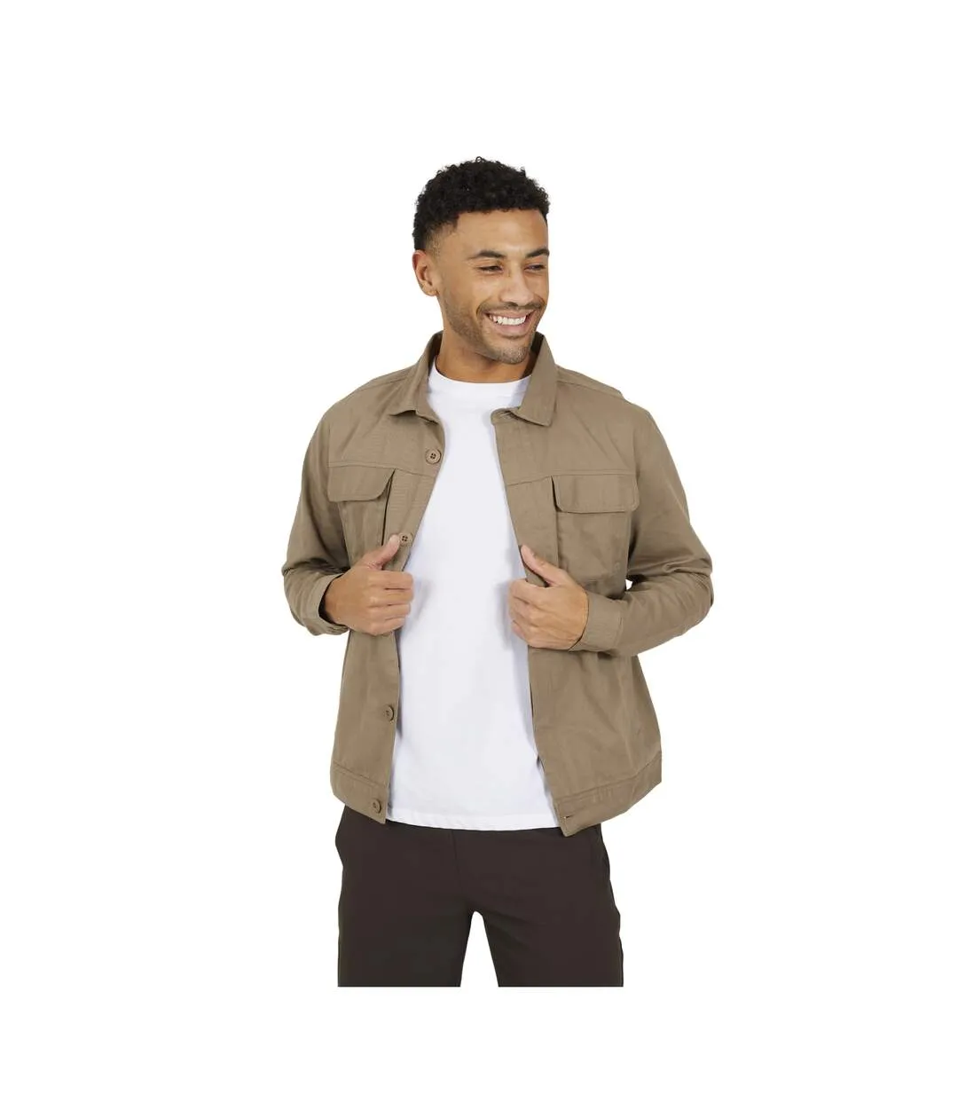 Veste Motif/style À Col Homme Taupe Brave Soul-1