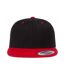 Casquette Ajustable Motif/style Deux Tons Noir Rouge Flexfit-1