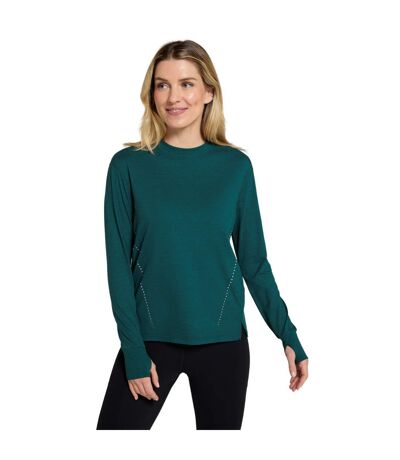 Womens/ladies Time Trial Running T-shirt Dark Green Mountain Warehouse
