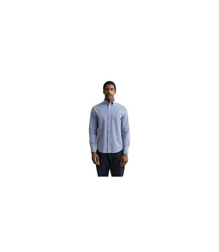 Mens Fitted Shirt Blue Gant