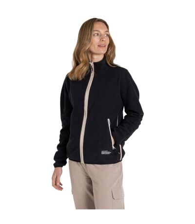Womens/ladies Co2 Renu Technology Full Zip Fleece Jacket Black Craghoppers