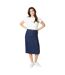 Womens/ladies denim split hem midi skirt indigo Principles-3