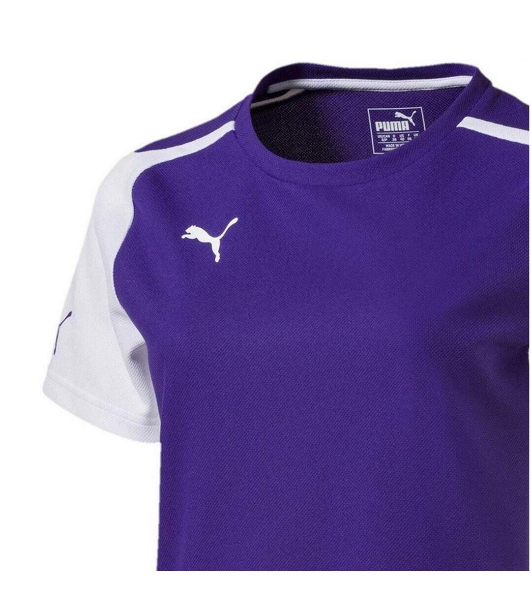 Womens/ladies Speed Short-sleeved T-shirt Purple White Puma-3