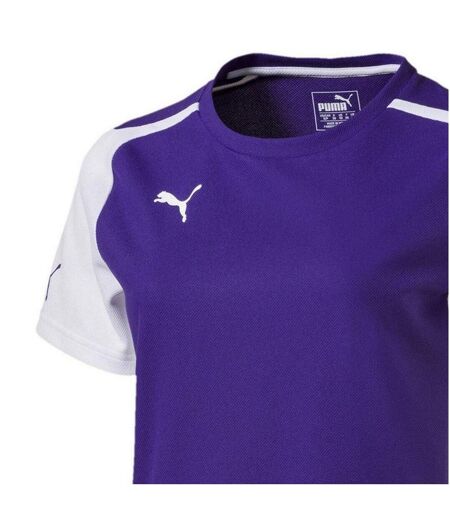 Womens/ladies Speed Short-sleeved T-shirt Purple White Puma
