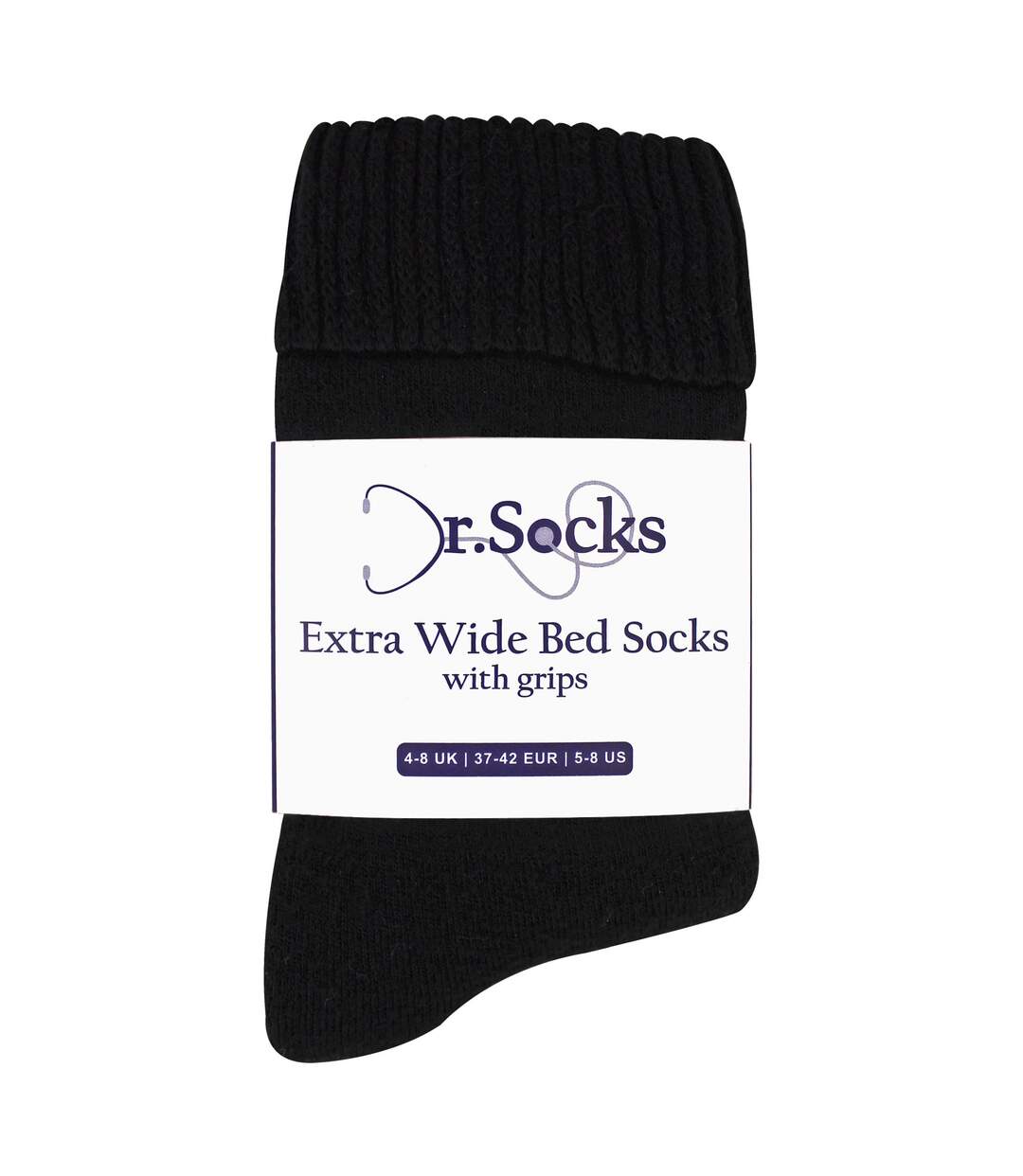 Ladies Extra Wide Winter Bed Socks with Grips | Non Slip Thermal Sleep Socks-2