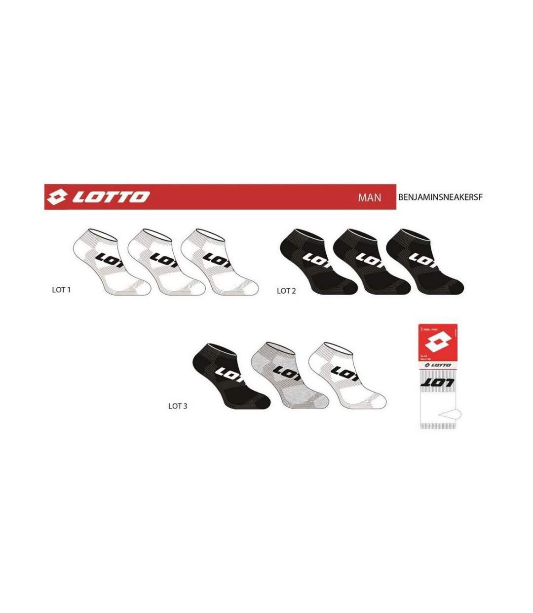 Chaussettes Homme LOTTO - Pack de 9-4