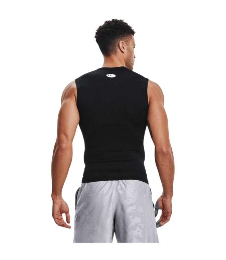 Mens Heatgear Sleeveless Compression Shirt Black Under Armour