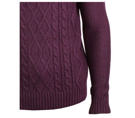 Pull camionneur col montant zippé 30% laine PIXEL1