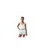 Womens/ladies Rubberised Logo Layered Fitted Tank Top Mint Green White PE Nation-1