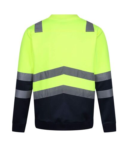 Regatta Mens Pro High-Vis Sweatshirt (Neon Yellow) - UTRG6348
